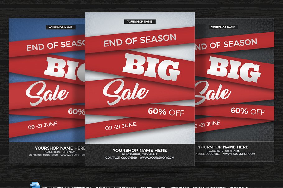 季末促销海报设计模板 Season Big Sale #13