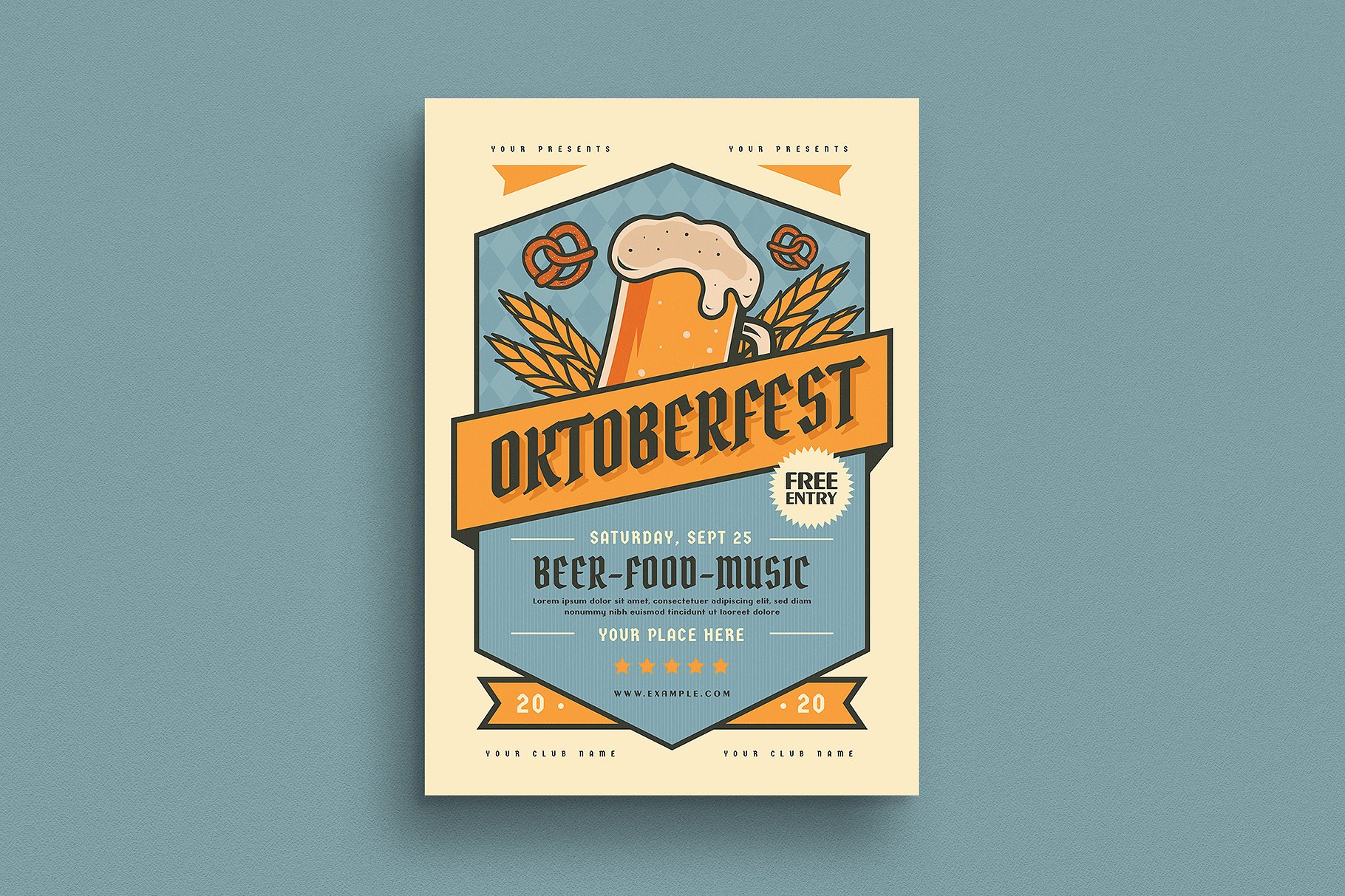 啤酒节活动传单设计 Oktoberfest Event Fl