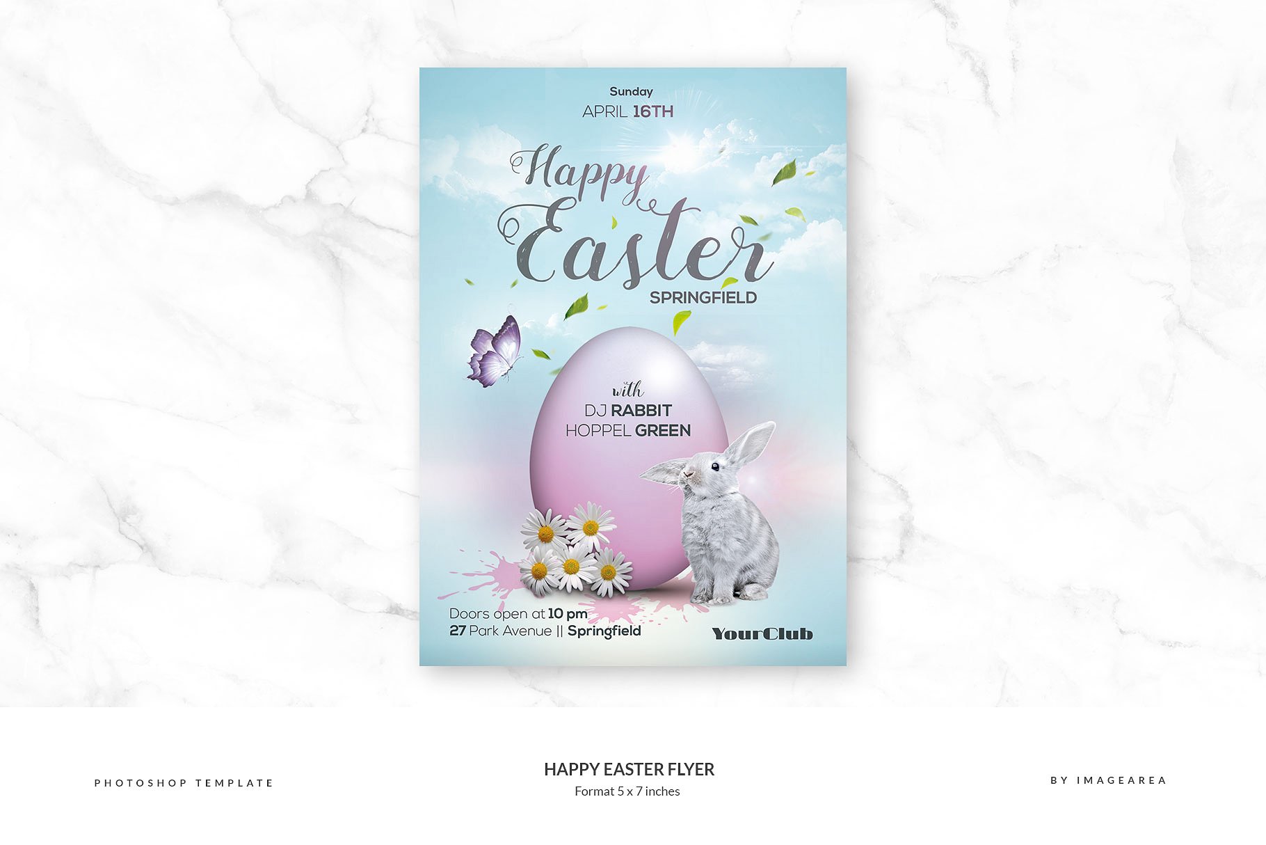 欢乐复活节海报制作 Happy Easter Flyer #