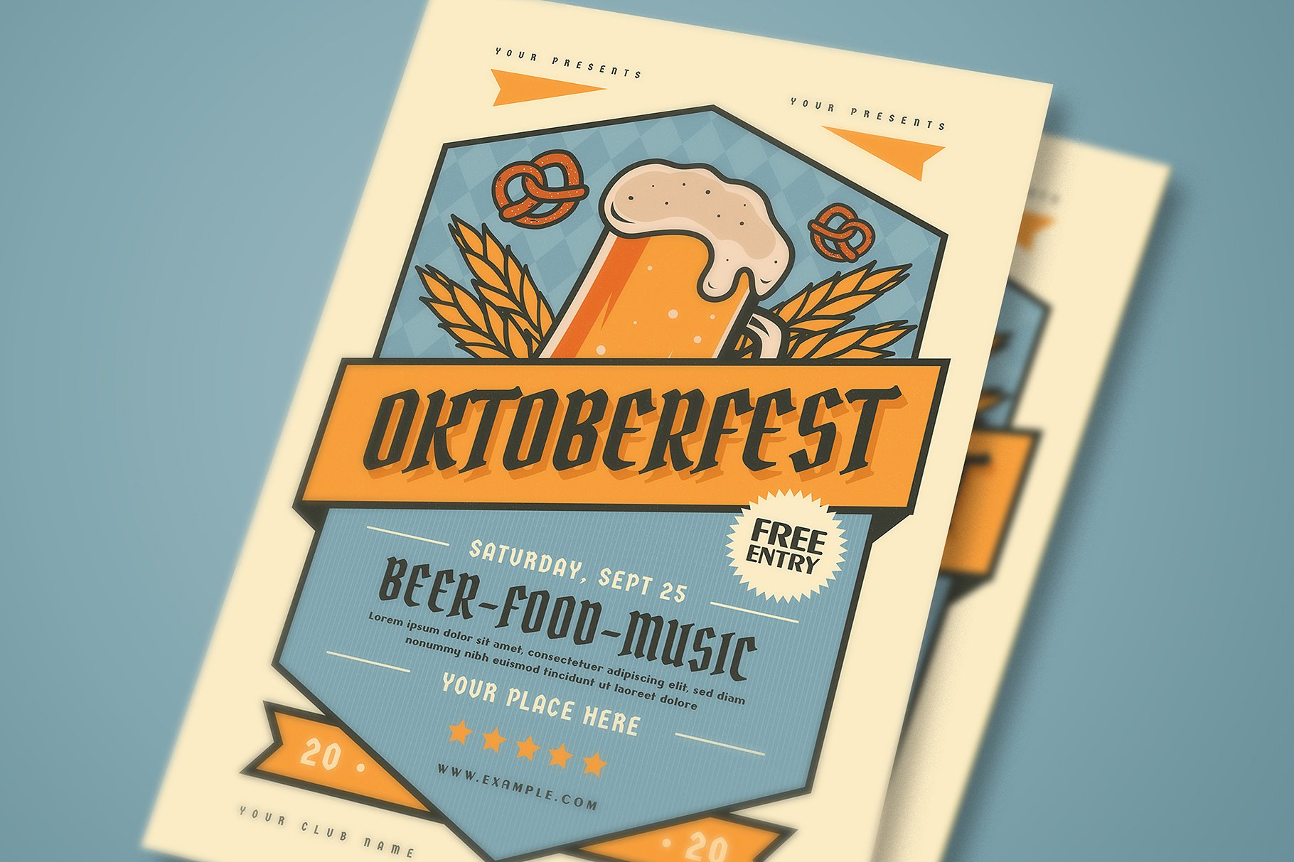 啤酒节活动传单设计 Oktoberfest Event Fl