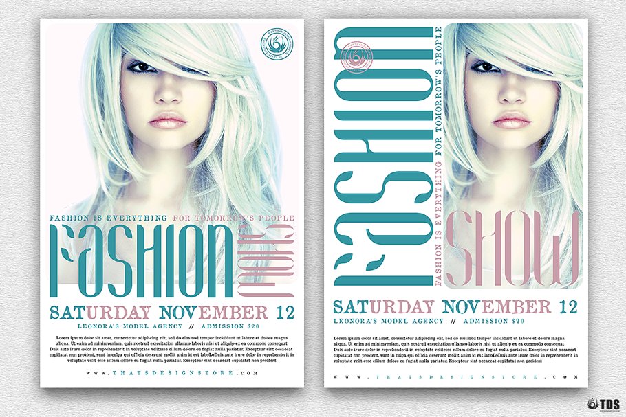 时尚海报设计模板 Fashion Show Flyer PS