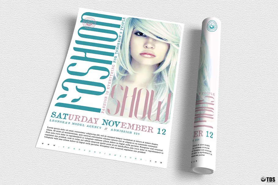 时尚海报设计模板 Fashion Show Flyer PS