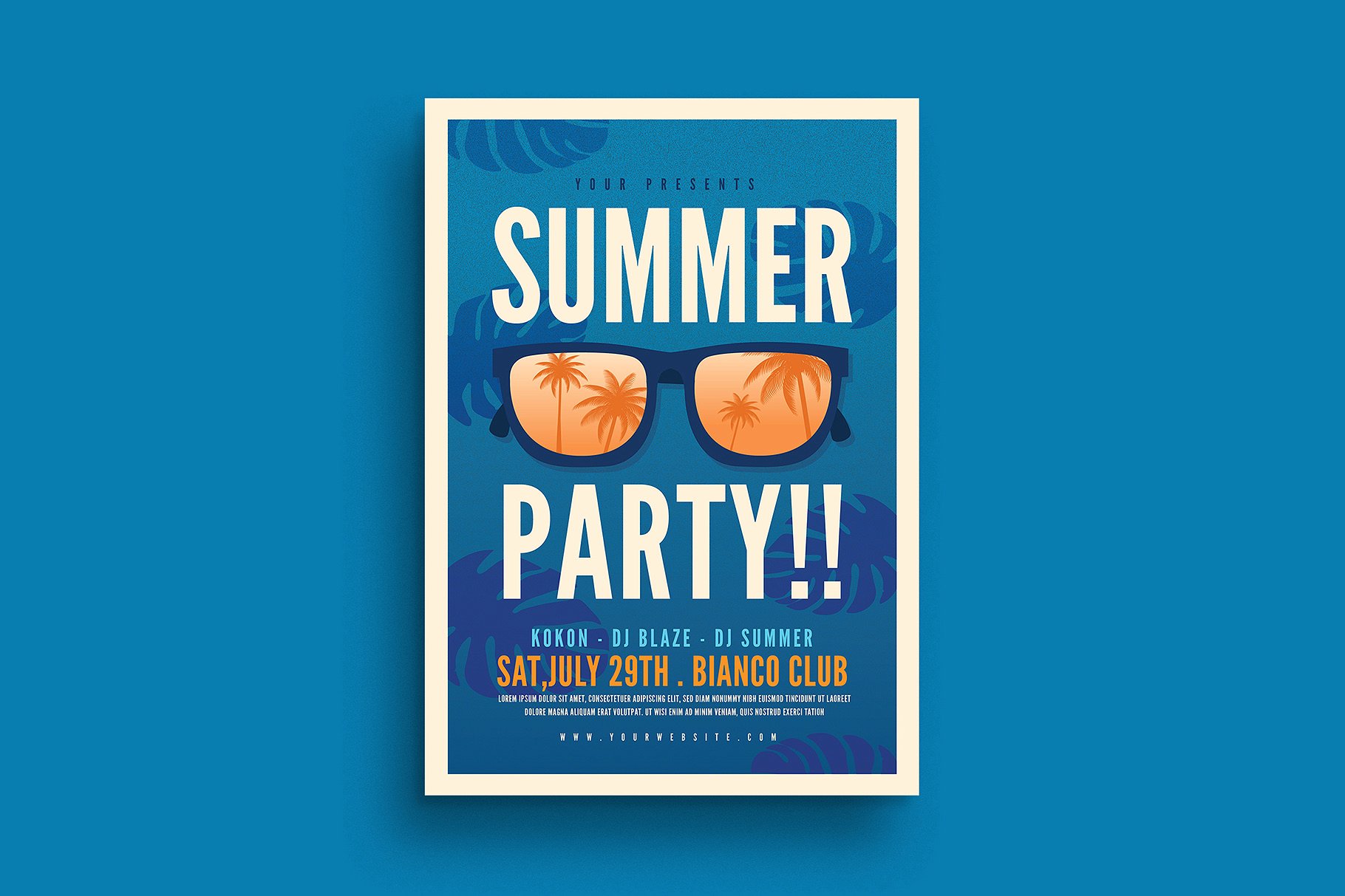 夏季度假海报设计 Summer Party Flyer #2