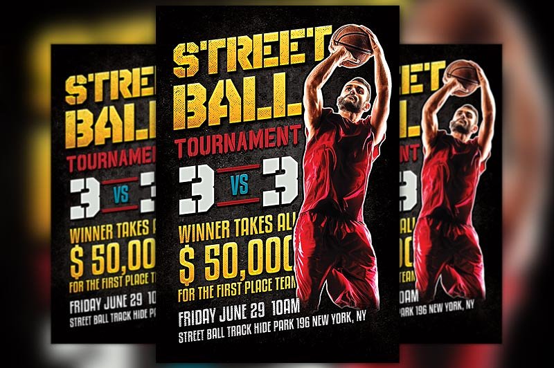 街头篮球传单模板 Street Ball Flyer Tem