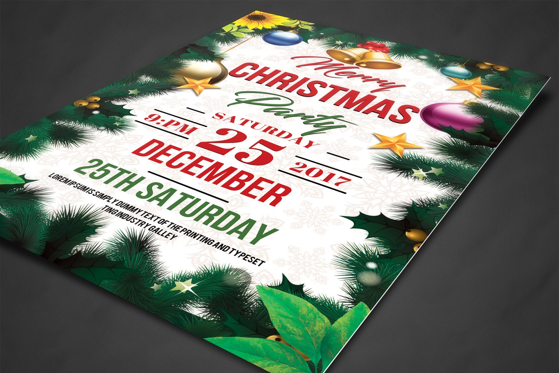 圣诞节促销宣传海报 Christmas Psd Flyer