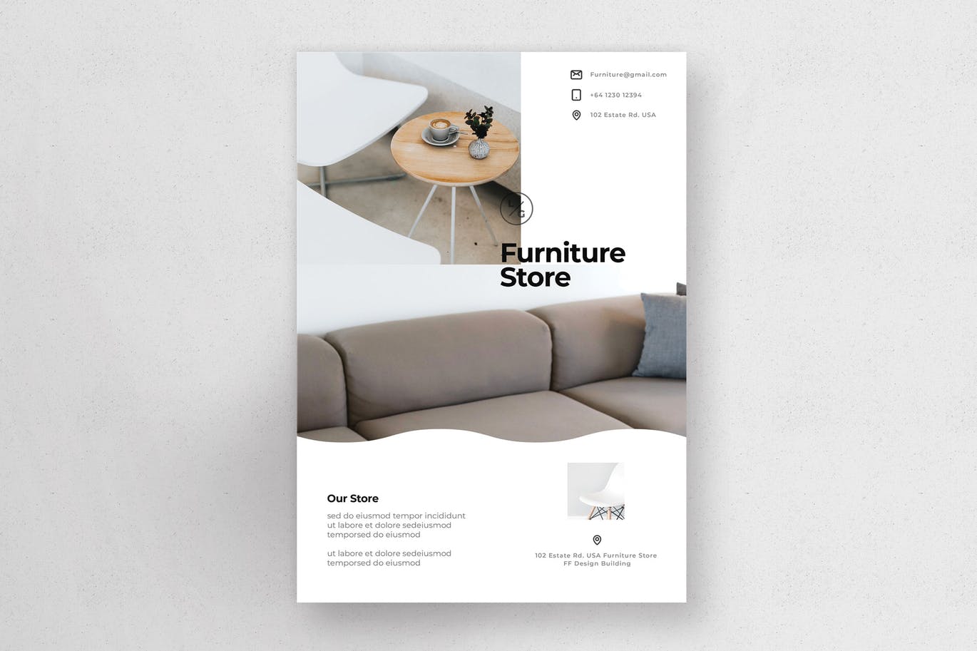 家具家装品牌品质宣传单页PSD海报模板Furniture F