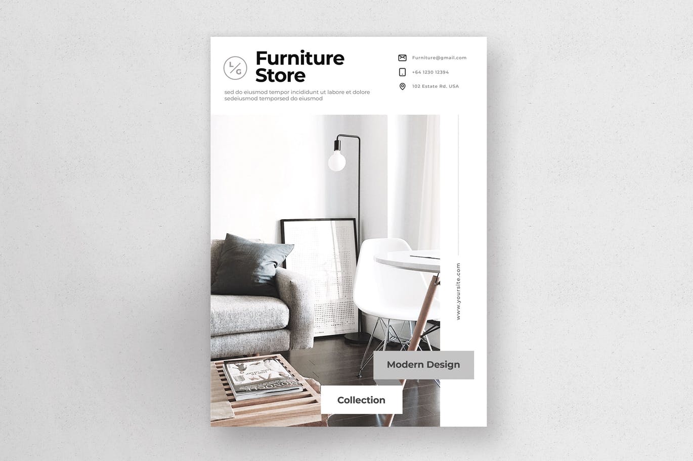 家具家装品牌品质宣传单页PSD海报模板Furniture F