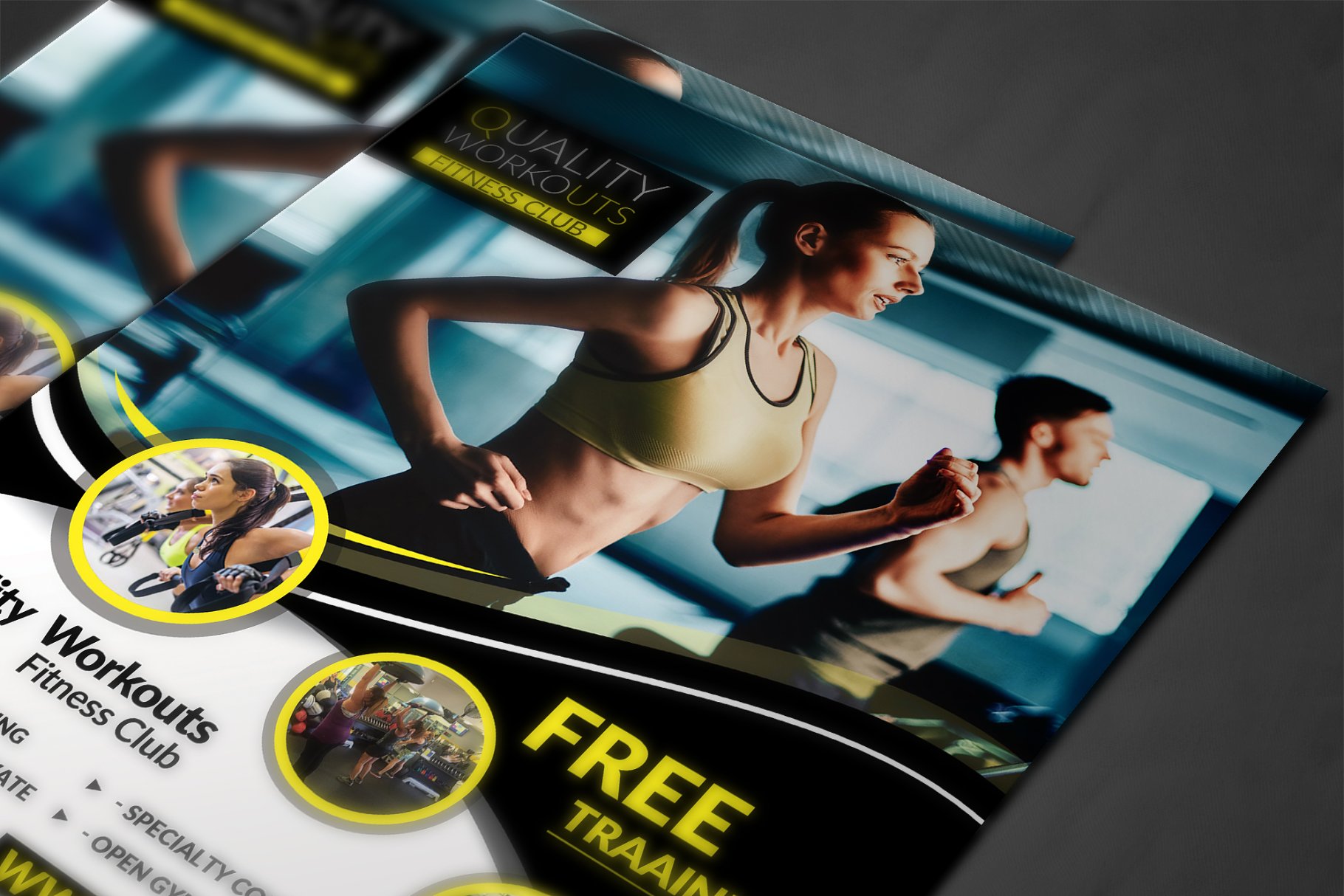 健身塑形宣传海报模板 Fitness Flyer – Gym