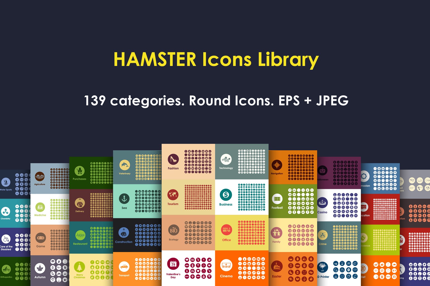 圆形矢量图表包 HAMSTER Round Icons Li
