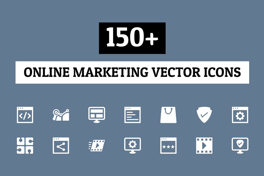 150 在线营销图标 150  Online Marketi