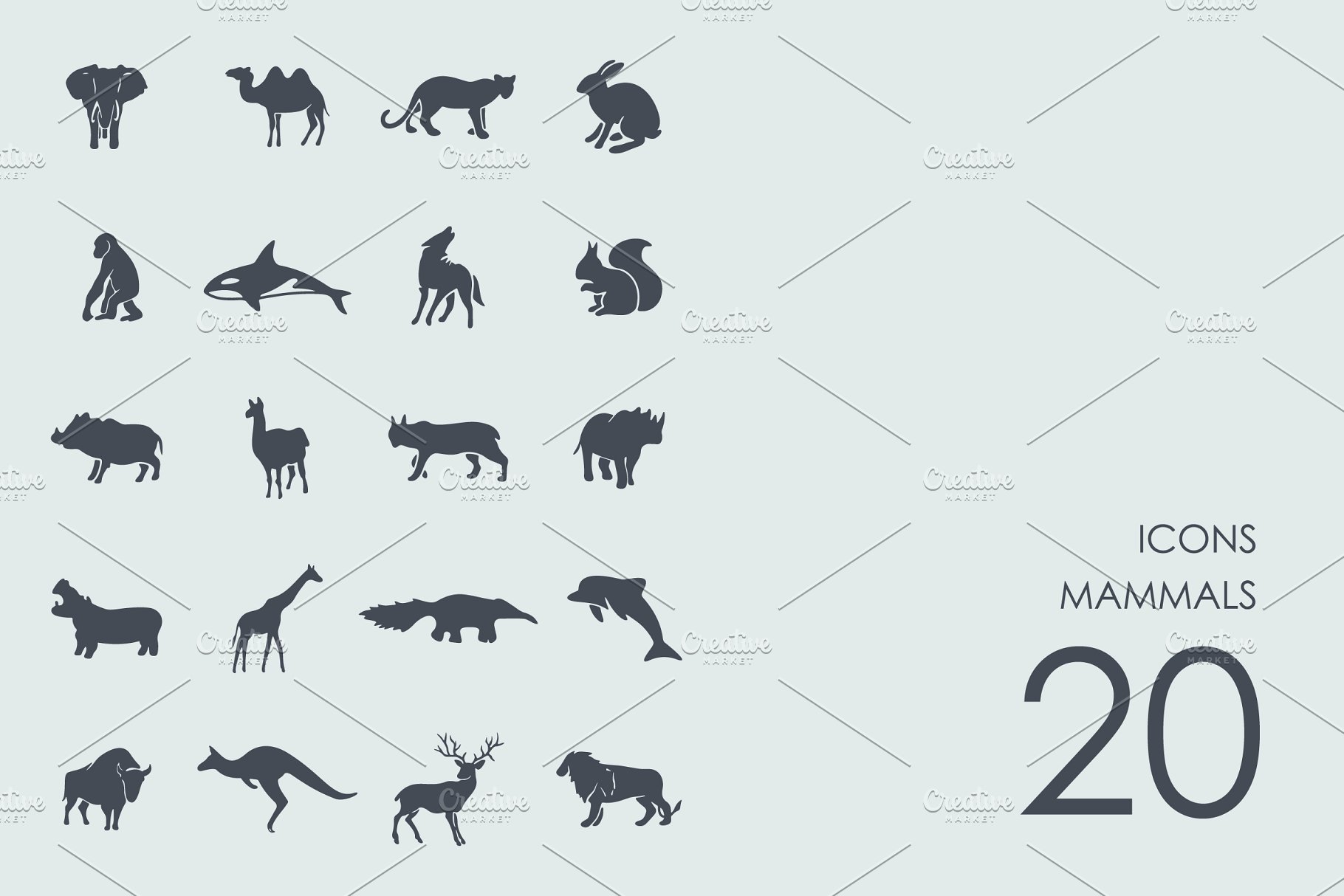 哺乳动物图标 Mammals icons #92107