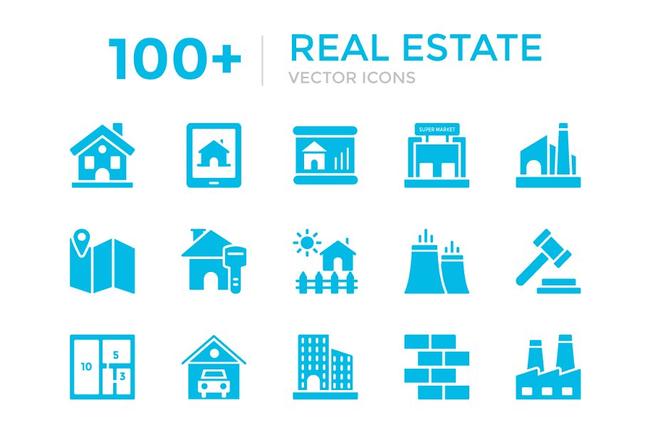 100  资产相关图标 100  Real Estate V