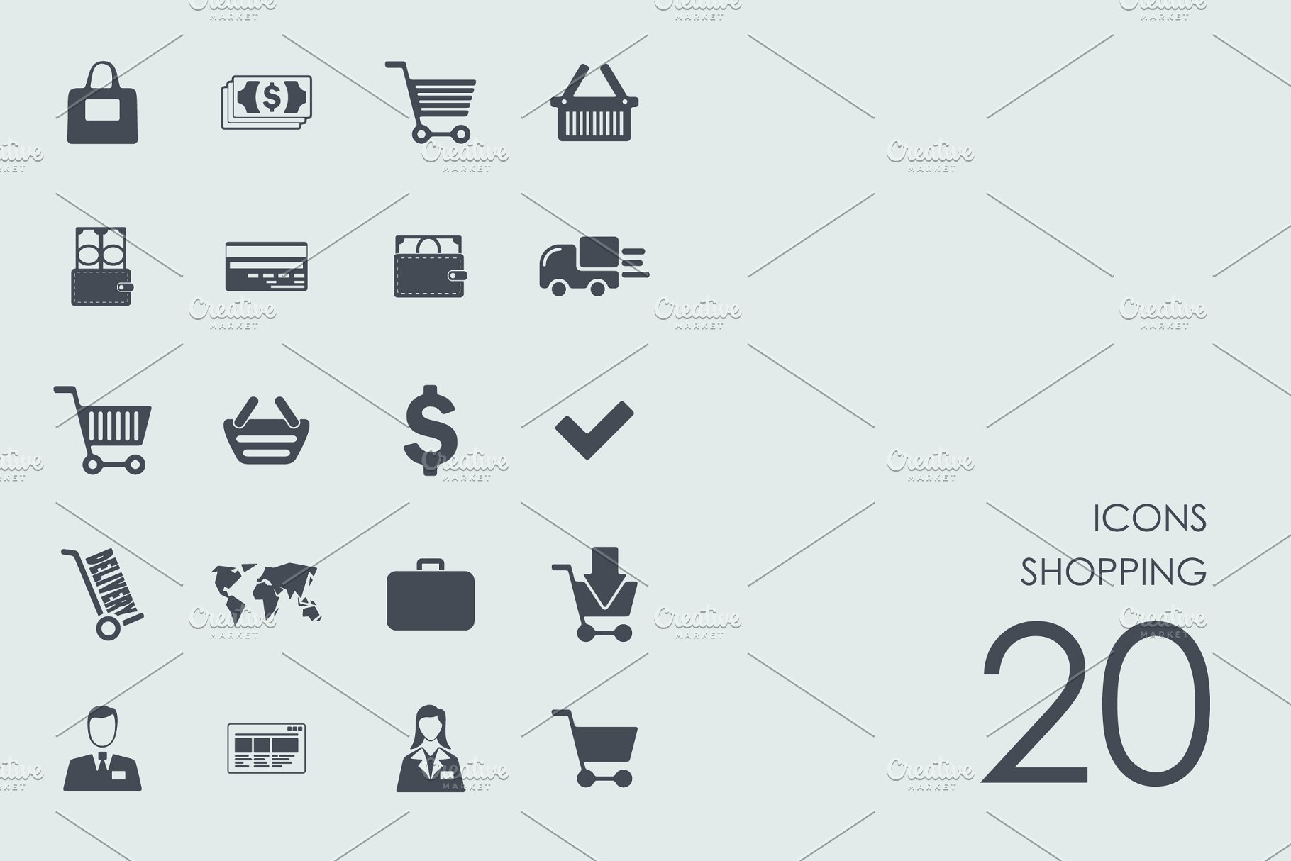 购物图标集 Shopping icons #91423