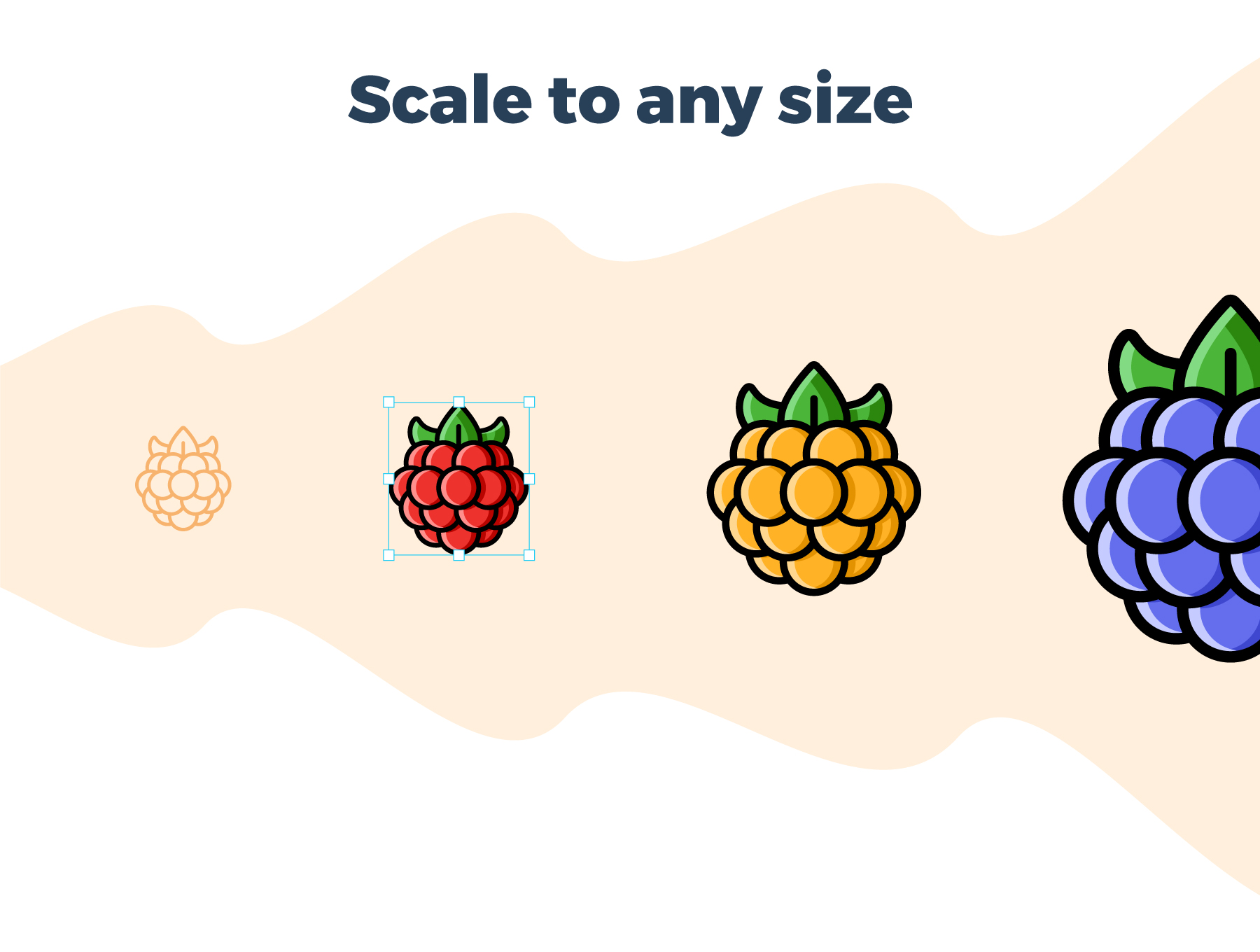 绘制精良的水果图标套装下载Fruit Icons #3341