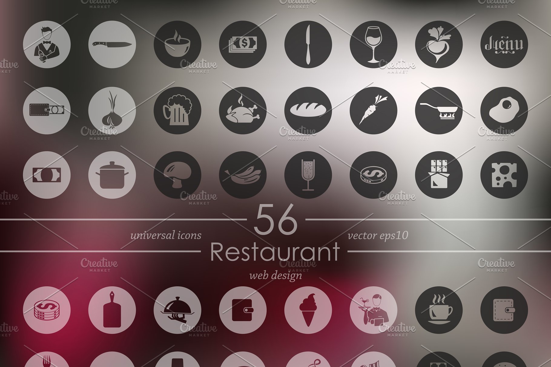 56个餐厅图标 56 restaurant icons #9