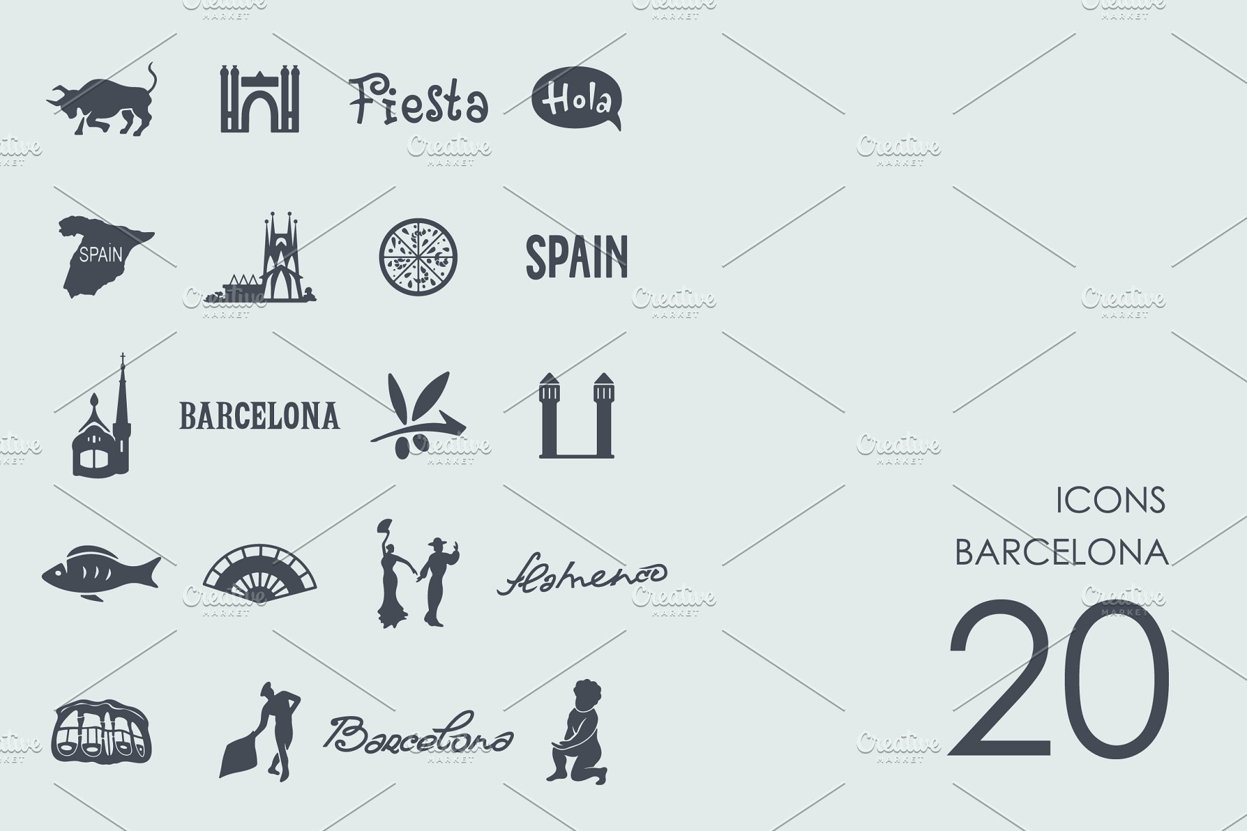 巴塞罗那图标 Barcelona icons #91438