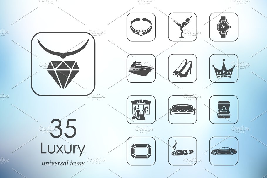 35个奢华主题图标 35 luxury icons #910