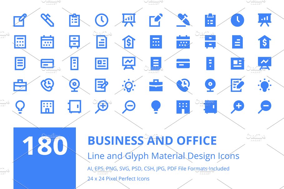 商业和办公图标 180 Business and Offic
