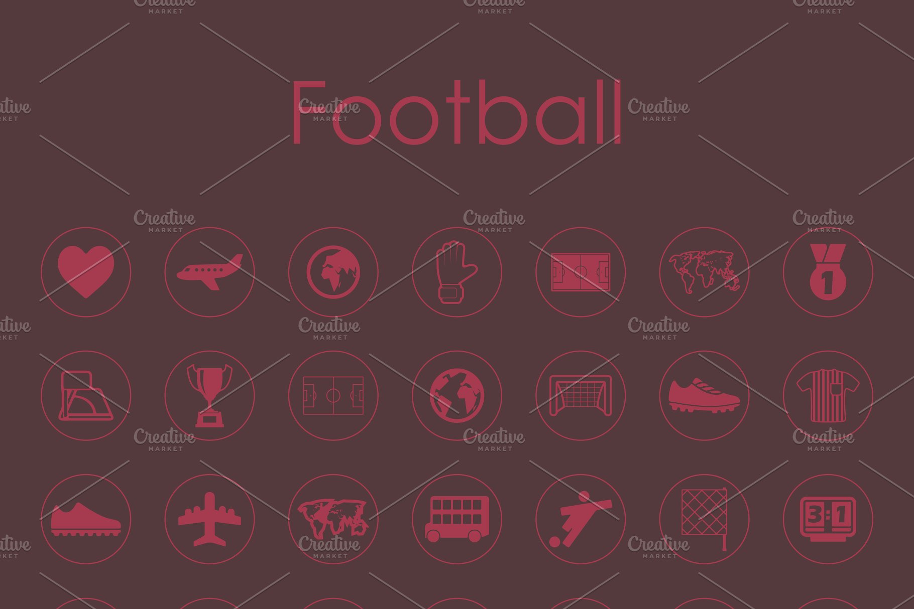 足球相关图标 35 Football simple icon