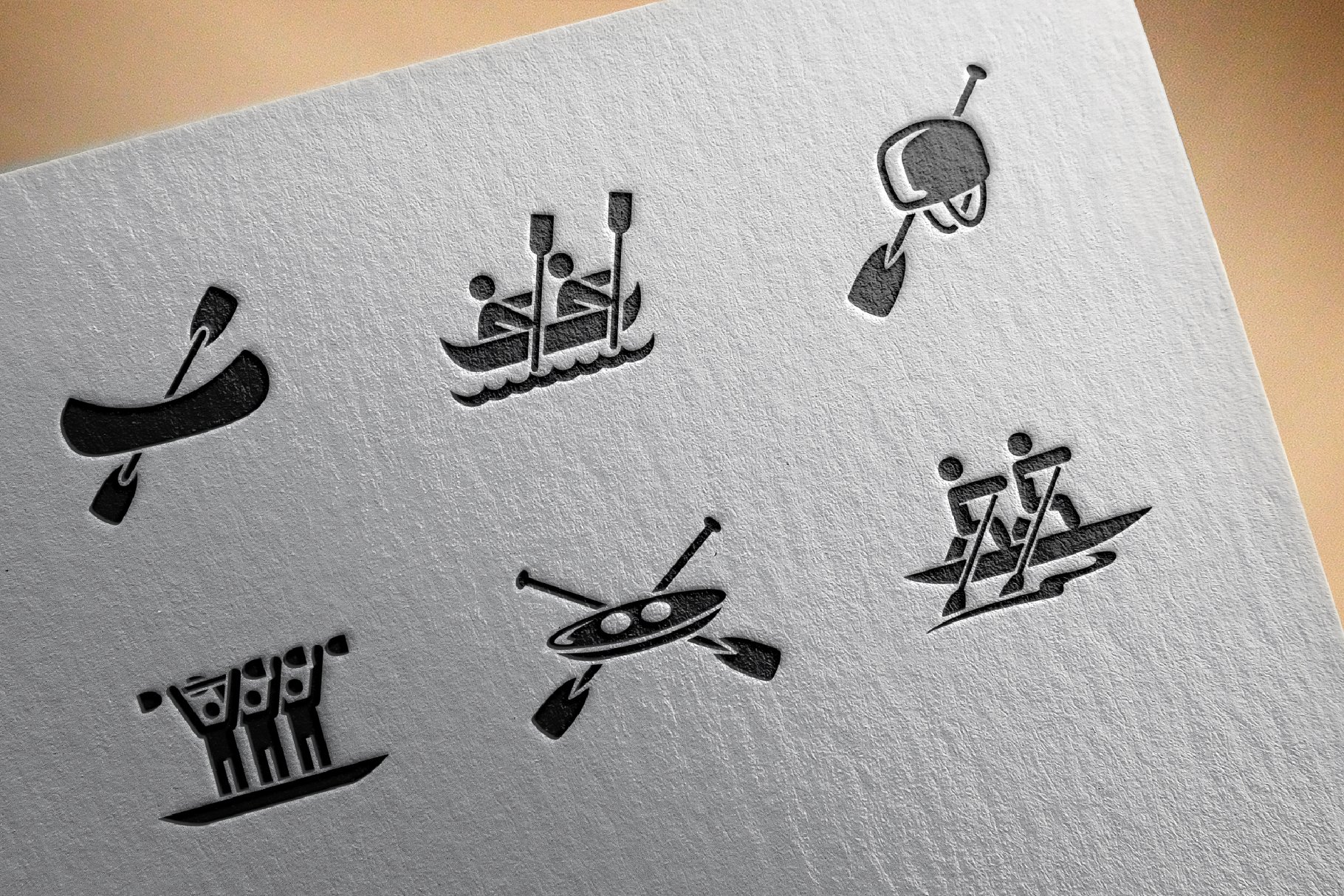 划船相关元素图标 Rowing icons #92130