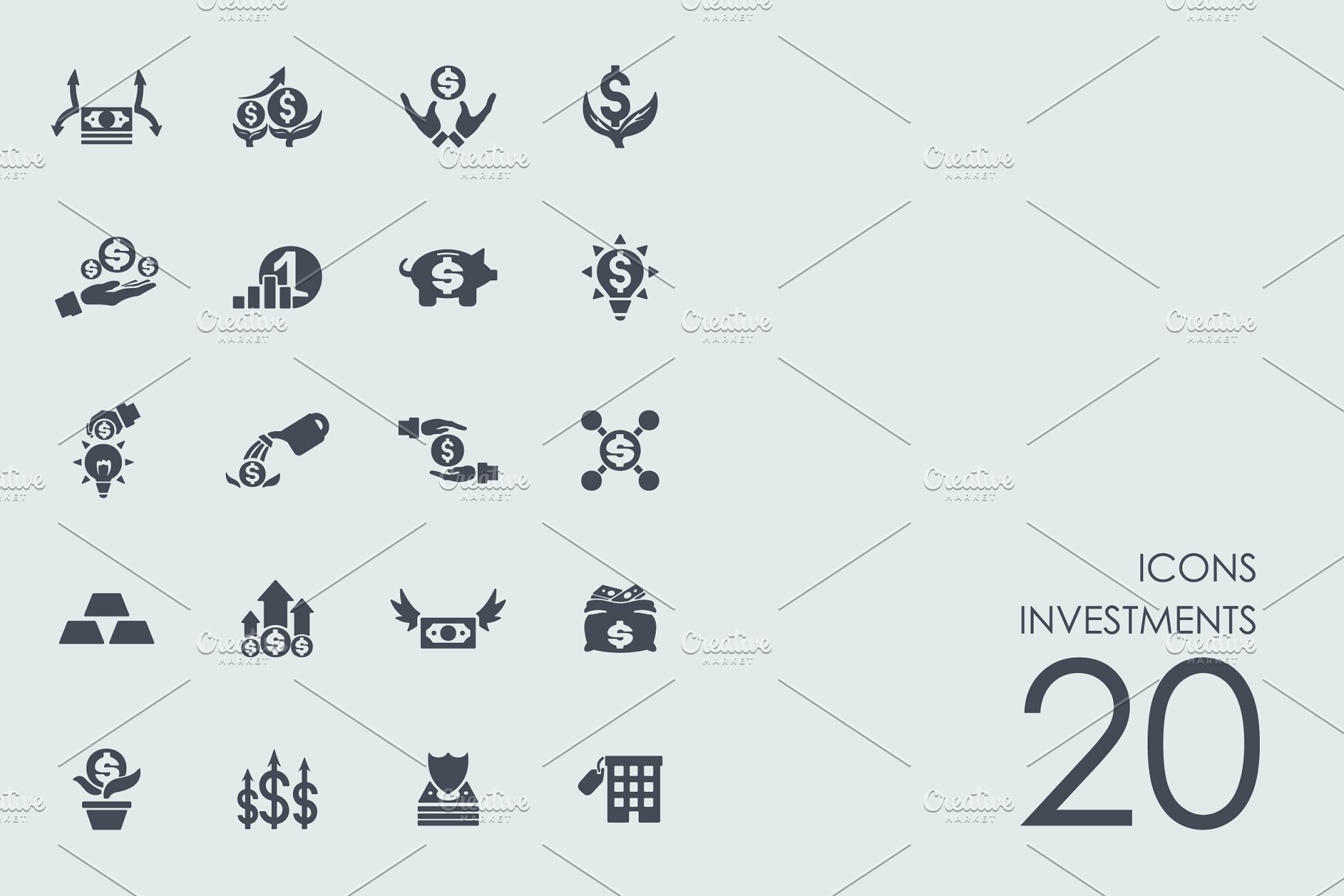 投资主题图标 Investments icons #9147