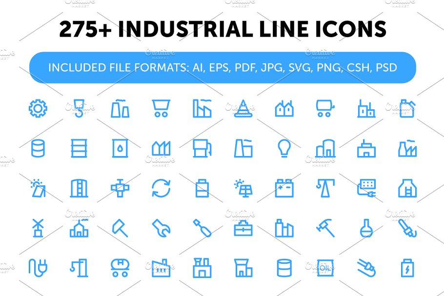 工业主题图标 275  Industrial Line Ic