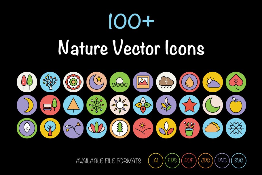 100 自然界图标 100  Nature Vector I