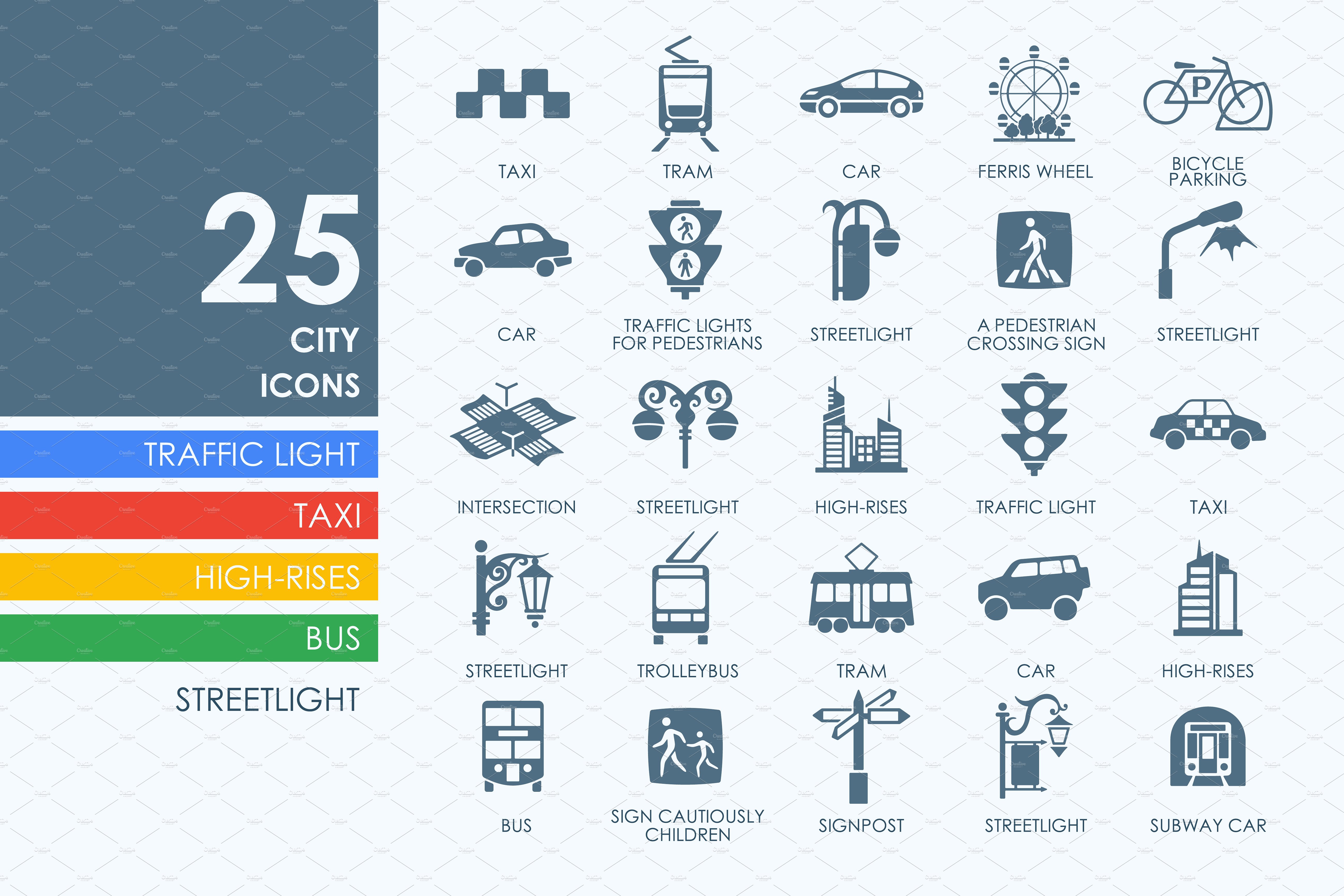 2.5城市图标 25 City icons #91251