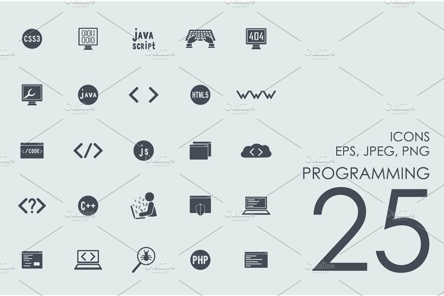 25个编程相关的图标 25 programming icon