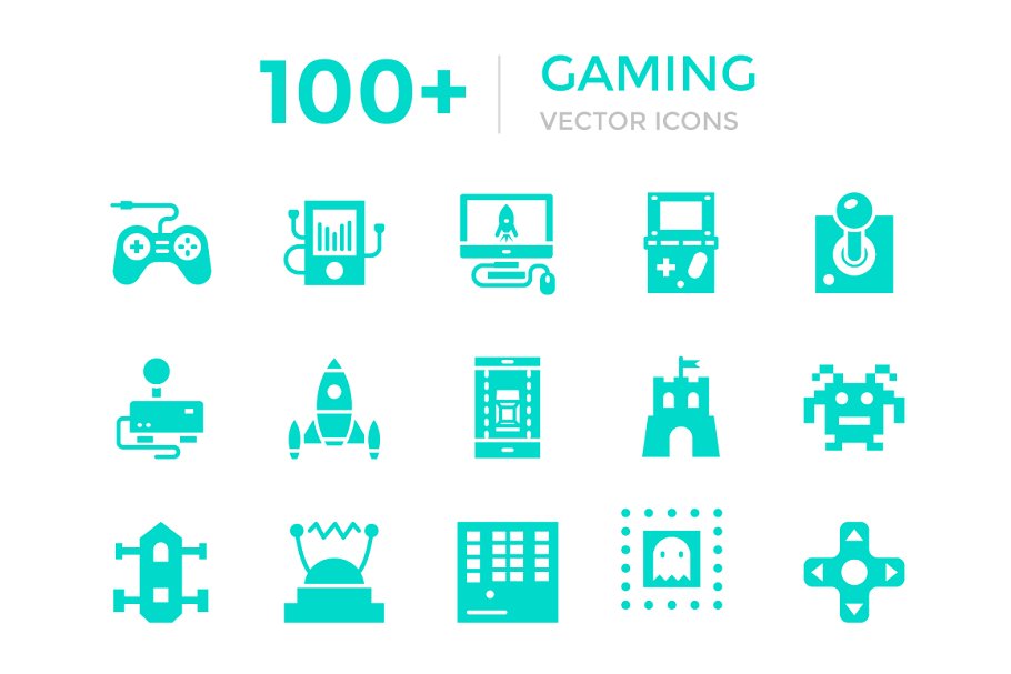 游戏相关元素图标 100  Gaming Vector Ic