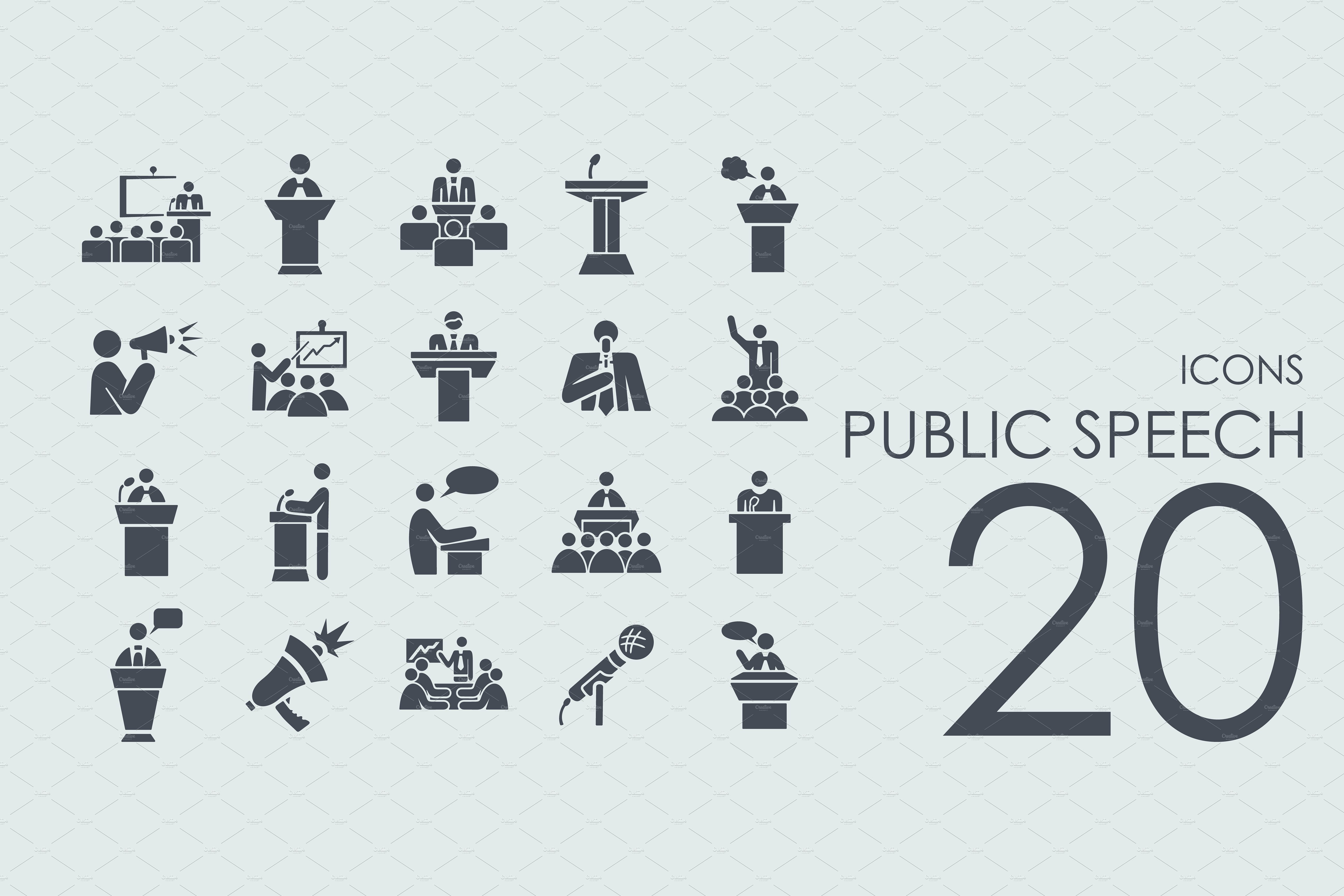 公共演讲图标 20 Public Speech icons