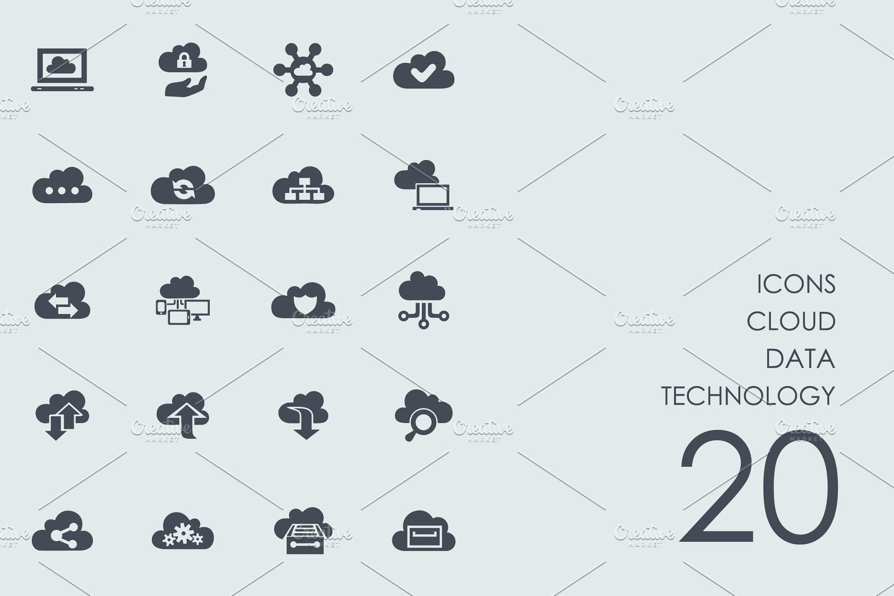 云数据技术图标 Cloud data technology