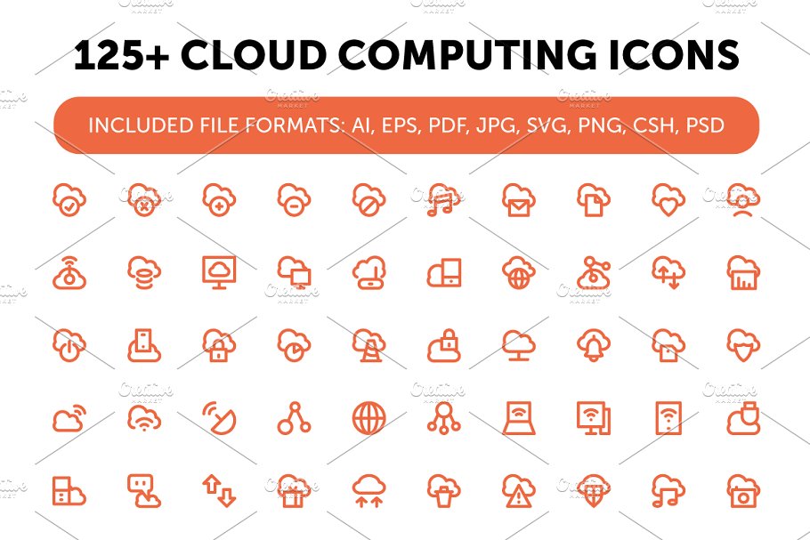 云主题图标 125  Cloud Computing Ico