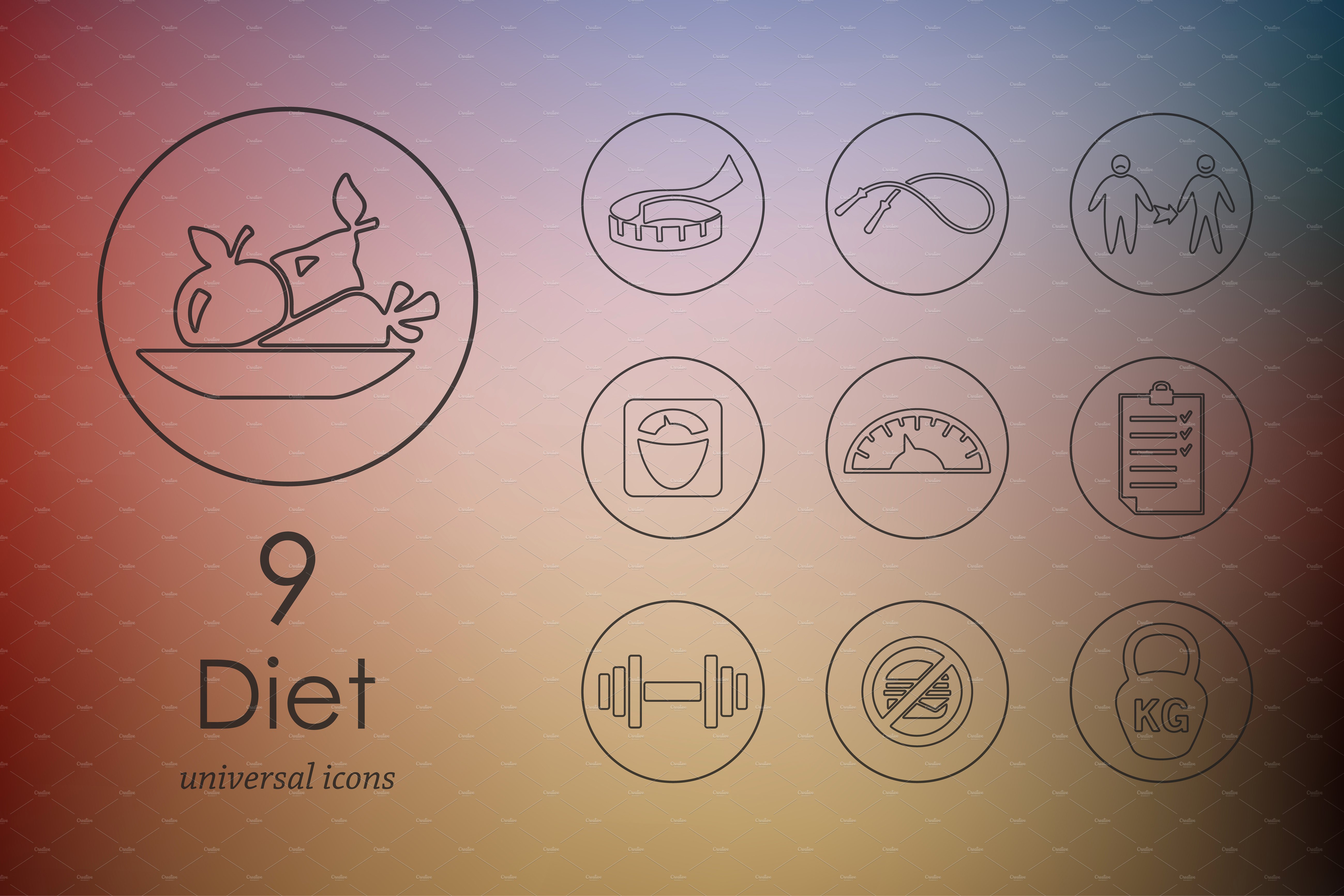9饮食图标 9 diet icons #91172