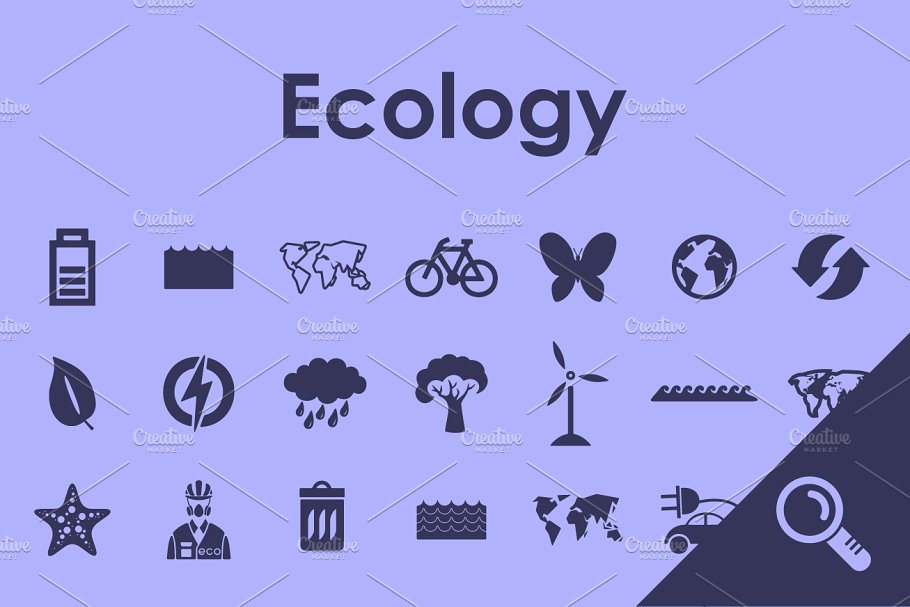 生态简单的图标 42 ECOLOGY simple icon