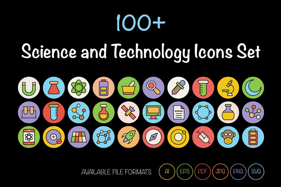 科学和技术图标 100  Science and Techn