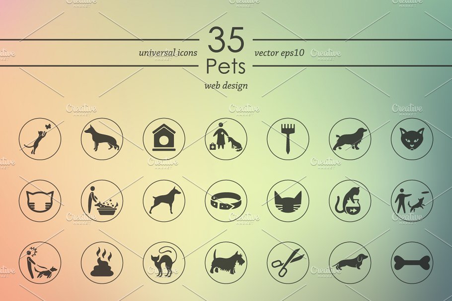 35个宠物图标 35 pets icons #91039