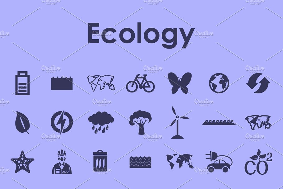 生态简单的图标 42 ECOLOGY simple icon