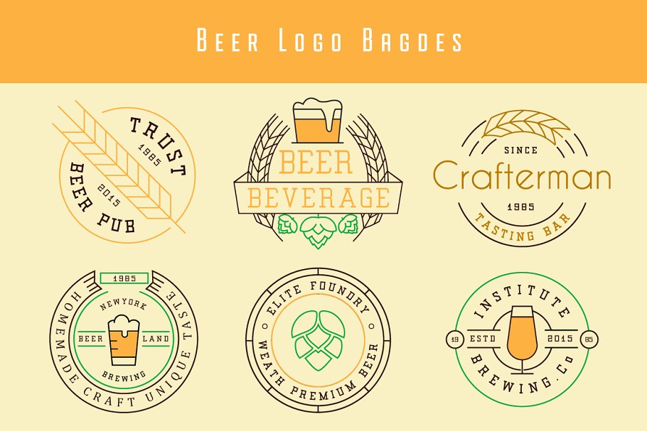 啤酒徽章和徽标 Beer Badges And Logos