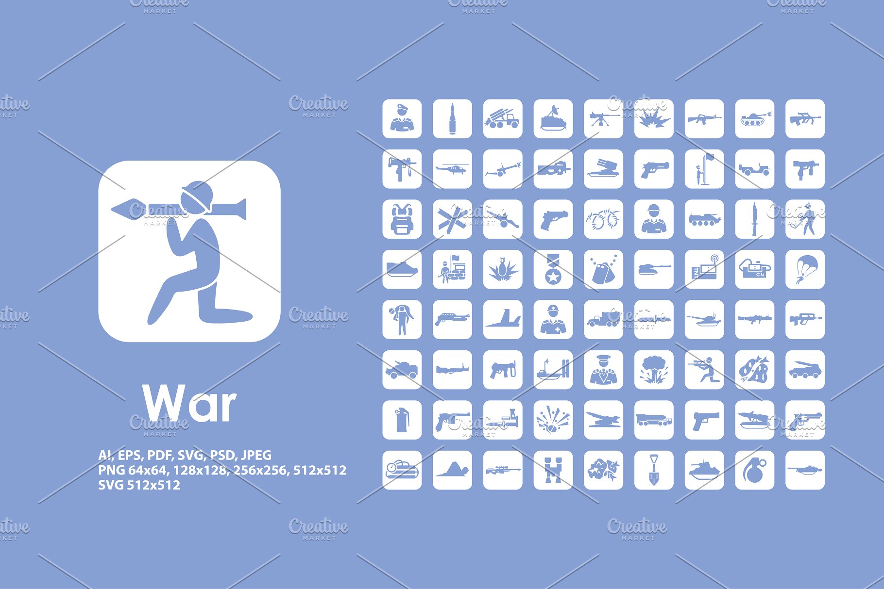 战争主题图标模板 War icons #91197