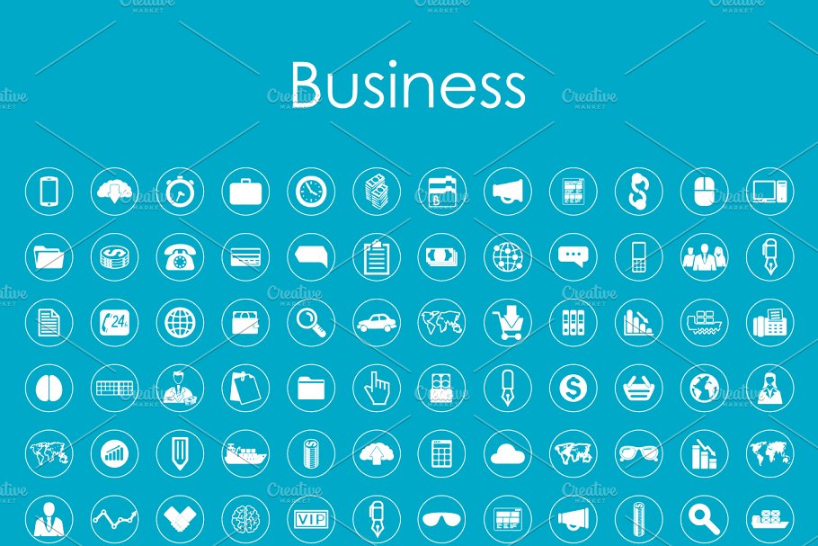 商业简单图标 132 Business simple ico