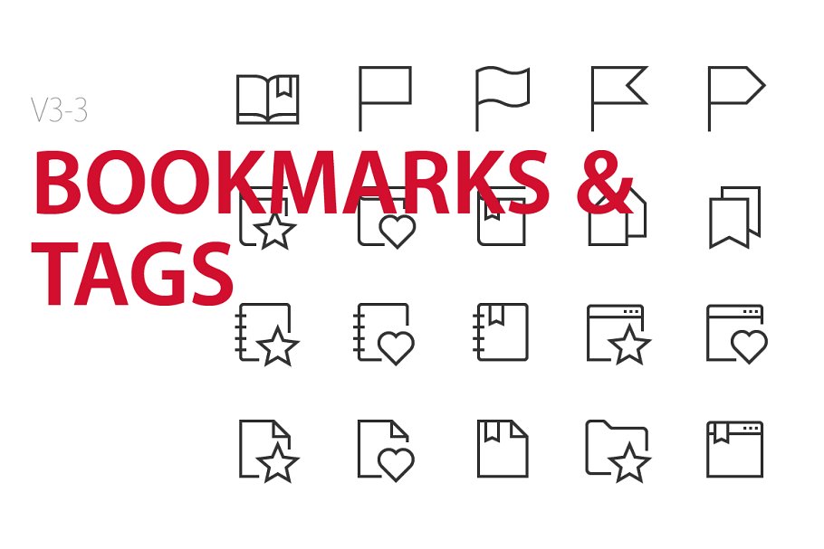 书签图标 60 Bookmarks &amp