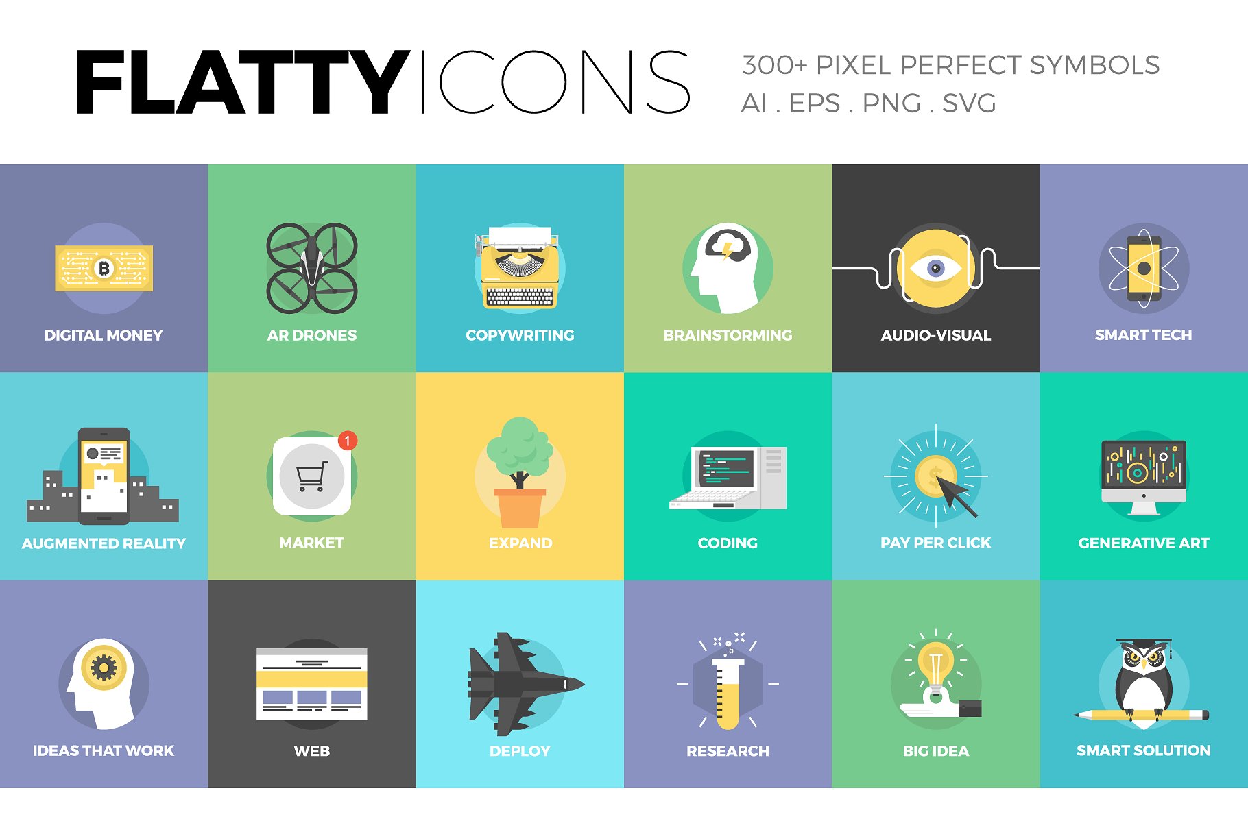 扁平化图标素材套装 Flatty Icons Collect