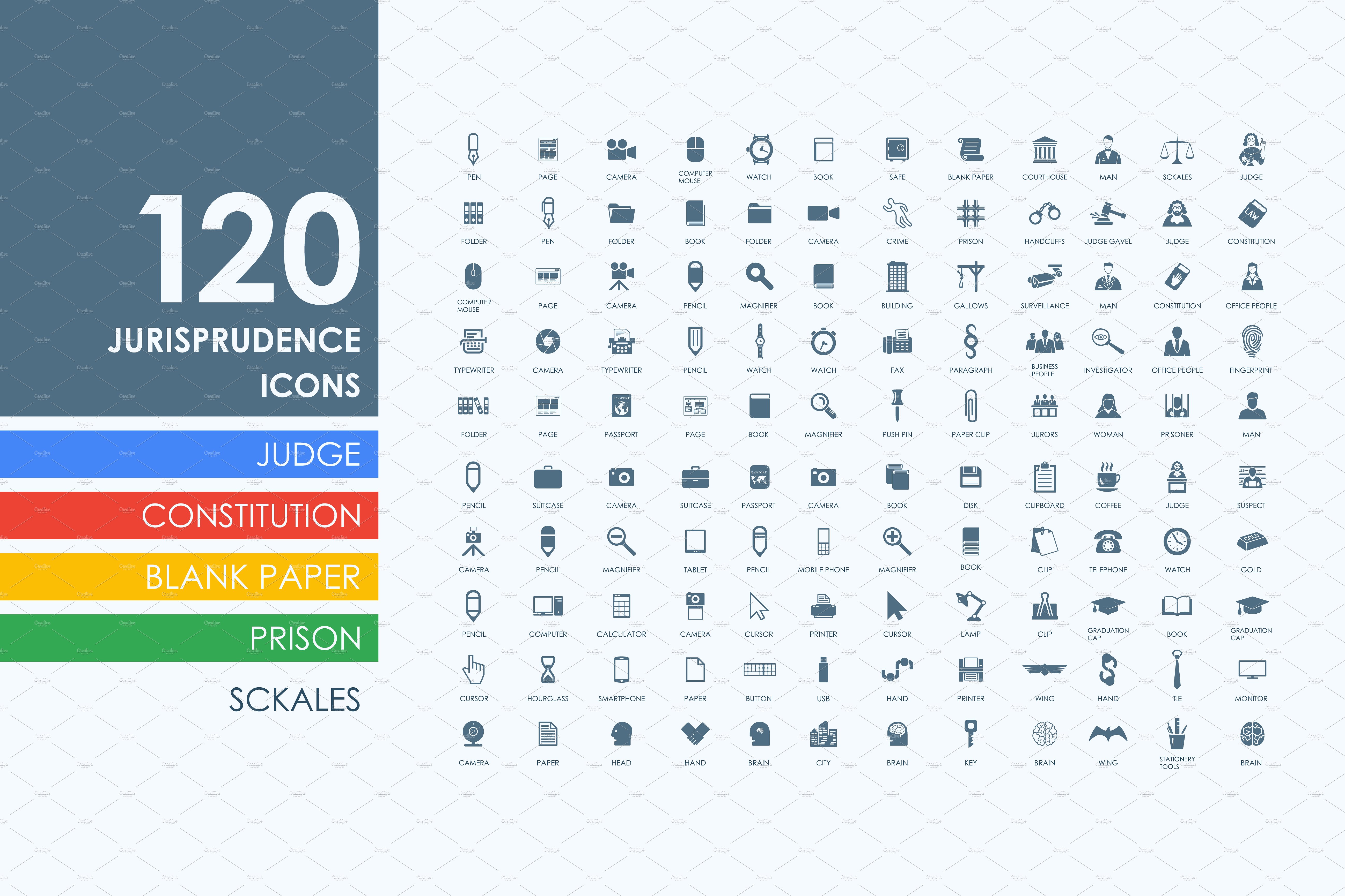 法学图标 120 jurisprudence icons #