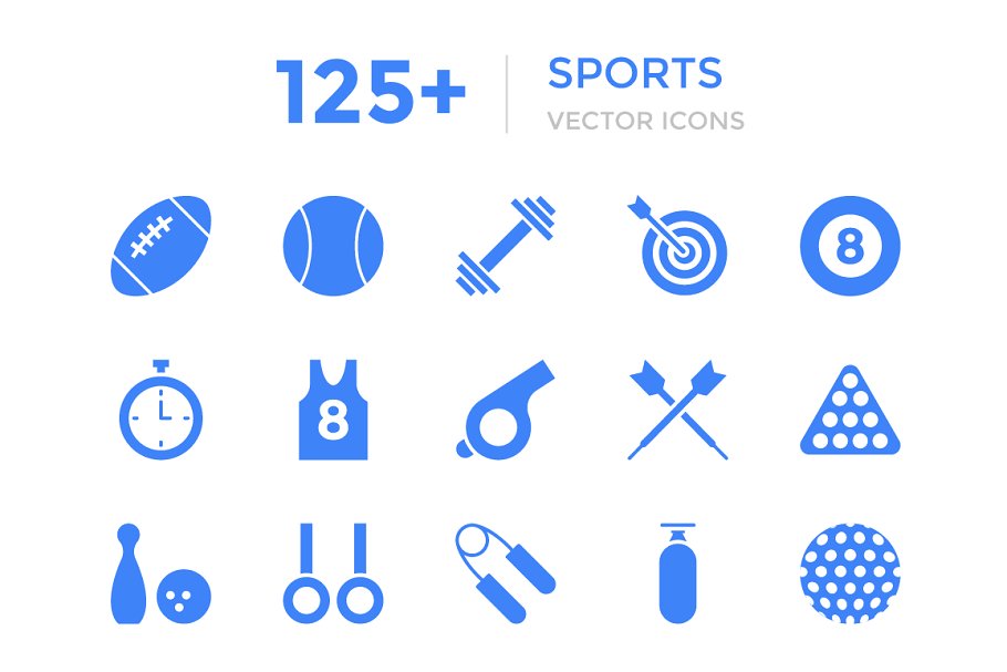 体育图标 125 Sports Vector Icons