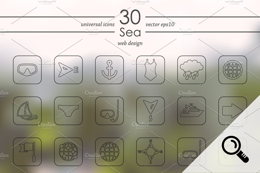 海洋主题图标 30 SEA icons #136187