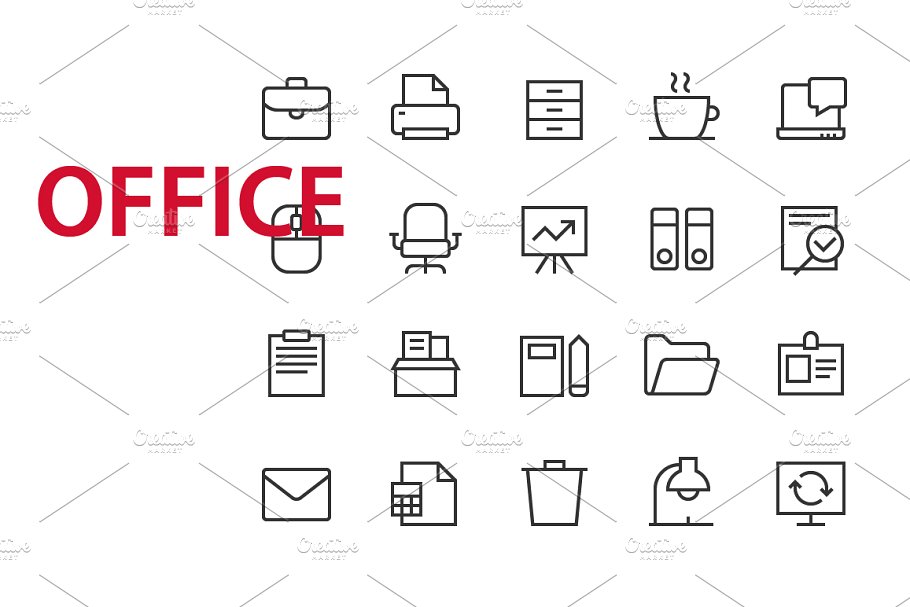 办公室元素UI 20 Office UI icons #13