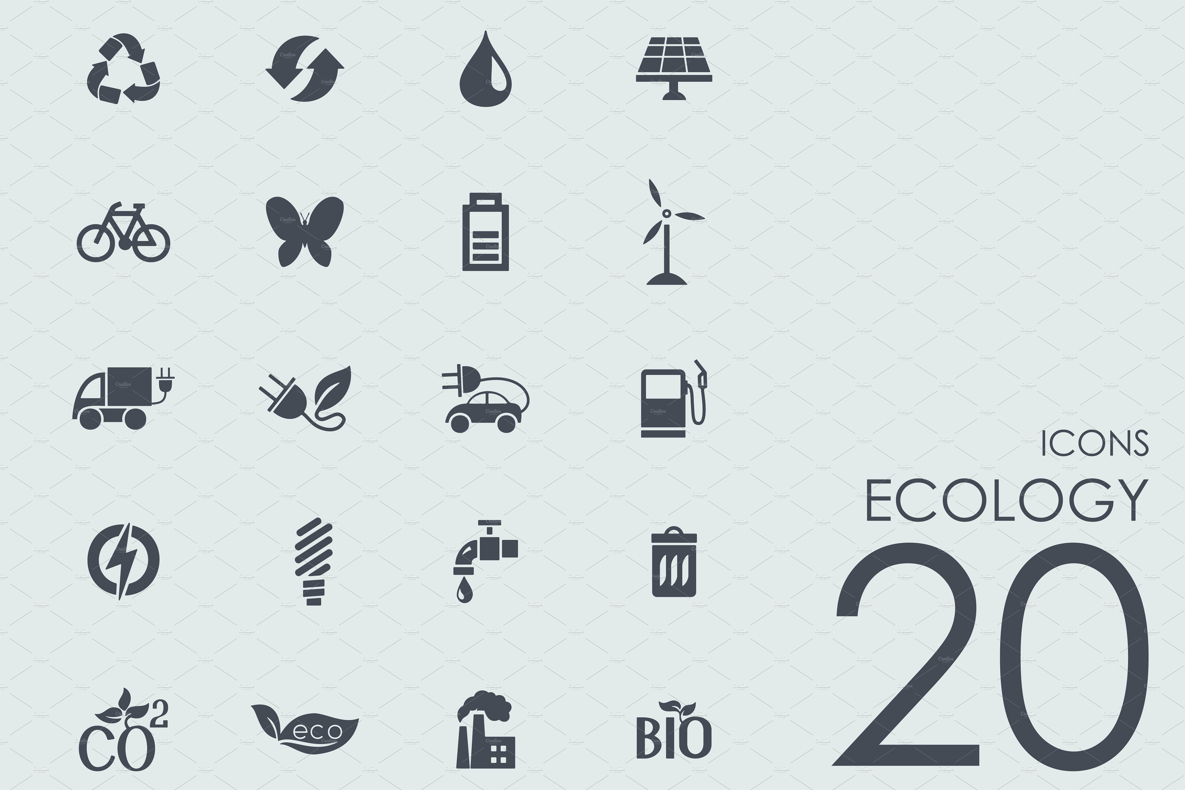 生态图标 20 Ecology icons #136641