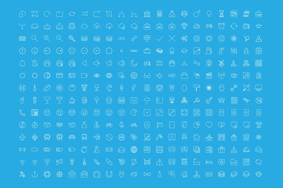 线型矢量图标 500 Line Vector Icons #