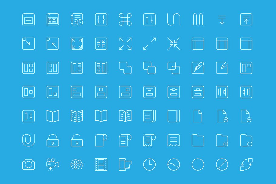 线型矢量图标 500 Line Vector Icons #